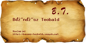 Bánász Teobald névjegykártya
